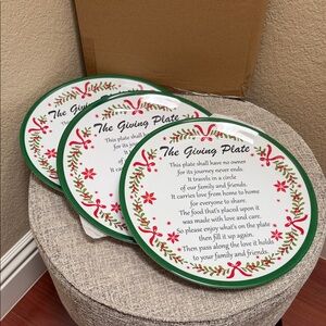 NEW…Set of (3) THE GIVING PLATE, CIRCLE OF GIVING …